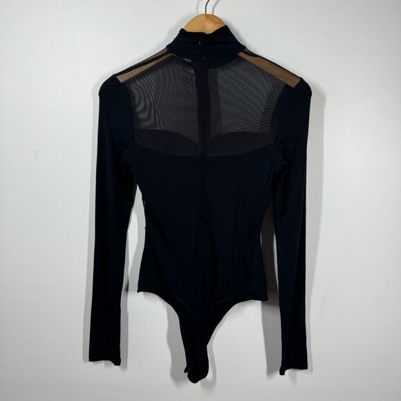 Fore Body Suite Women S Black Mesh Illusion Bust Dark Romantic Vampire Feminine - Picture 5 of 7